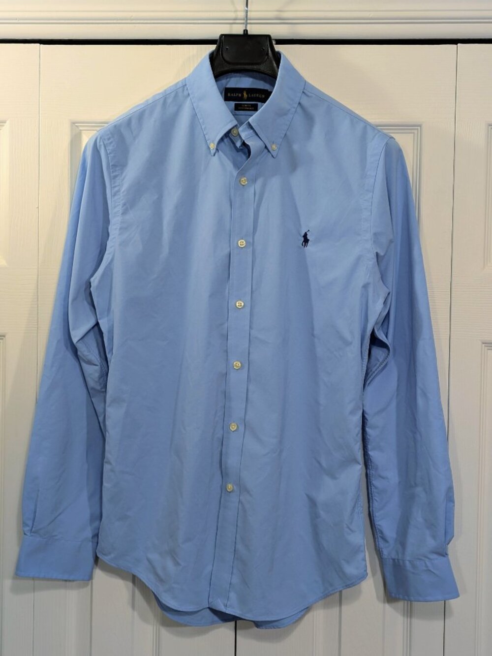 Ralph Lauren Slim Fit Performance Button Down Light Blue Shirt
